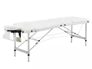 Camilla Masajes Portátil Plegable y Profesional en Aluminio blanco 215x60x61-84cm
