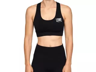 ABX116 Sujetador deportivo “Logo” color negro Leone