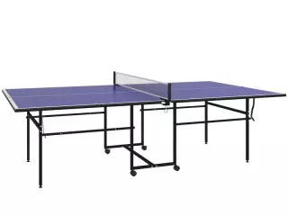 Mesa de Ping-Pong Plegable con 4 Ruedas Red 2 Palas y 3 Pelotas para Interior y Exterior 274x152,5x75,5 cm Azul