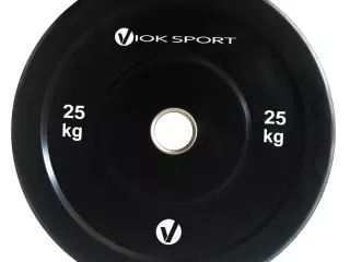 #Disco olímpico bumper negro de halterofilia  5 a 25 kg