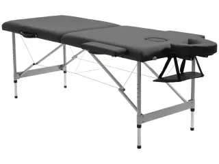 Camilla de Masaje Plegable con Altura Ajustable en 7 Posiciones Reposacabezas y Apoyabrazos 186x71x62-83 cm Negro