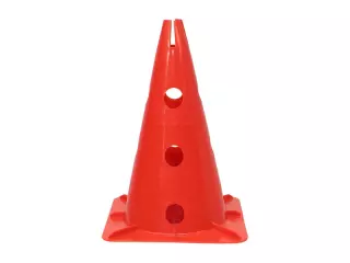CONO CON SOPORTE PARA PICA Y ARO BASE CUADRADA - ROJO, 32CM