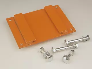 Placa con guía para aros de baloncesto y minibasket