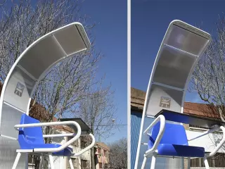 Silla juez de tenis metálica