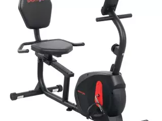 Bicicleta Estática en Casa Silenciosa con Resistencia Magnética Ajustable y Pantalla LCD 103-139x61x100,5 cm Negro CON RESPALDO