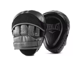 Manoplas de Boxeo Everlast Powerlock Focus Mitts - Cuero de Plena Flor - Ergonómica