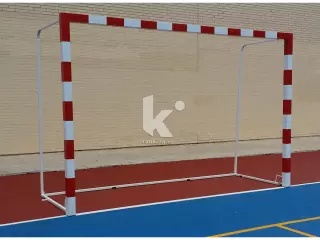 PORTERIAS F. SALA/BALONMANO ACERO 8 X 8 CM. ARQUILLO VERTICAL. JUEGO