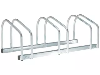 Aparcamiento para 3 Bicicletas Estacionamiento para Aparcar Bicicletas para Interior y Exterior 76x33x27cm Plata
