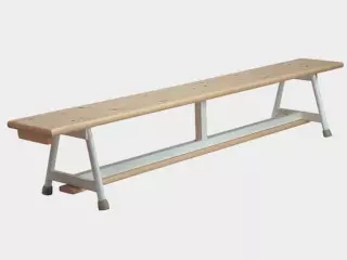 Banco sueco pino con patas metálicas
