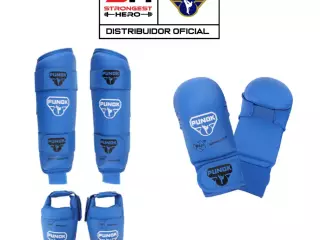 PACK GUANTILLAS + ESPINILLERAS PUNOK COLOR AZUL