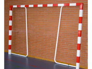 JUEGO PORTERIAS DE BALONMANO, F/SALA LATERALES ABATIBLES,ALUMINO SIN RED