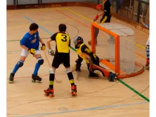 JUEGO PORTERIAS HOCKEY PATINES COMPETICION