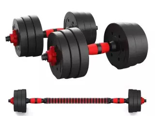 JUEGO DE MANCUERNAS 2 EN 1 CON BARRA EXTENSIBLE AJUSTABLE 10/15/20/30/40/50 PREGUNTAR STOCK