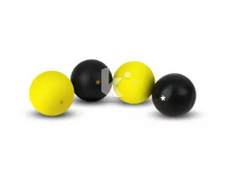 Pelota goma Principiantes Negra para Pala - Estrella Amarilla