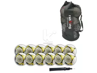 BALON FUTBOL RANKING CLUB T-4, LOTE AHORRO. 12 BALONES, BOLSO E HINCHADOR
