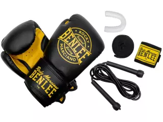 Kit de Boxeo Benlee “The Rock,GUANTES,VENDA,COMBA,PROTECTOR BUCAL