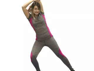 LEGGING SOFTEE FIT ALEXIA - XS, GRIS VIGORE/FUCSIA