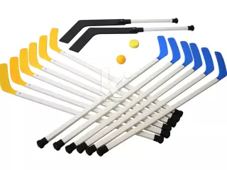 SET DE HOCKEY 14 STICKS 97CM., PELOTA Y DISCO