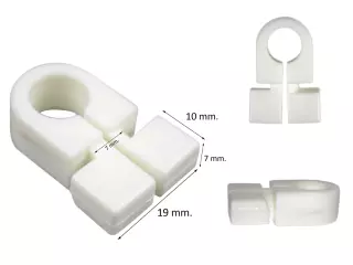 Gancho Poliamida para fijación de red. Blanco. Bolsa 50 uds PORTERIAS FUTBOL