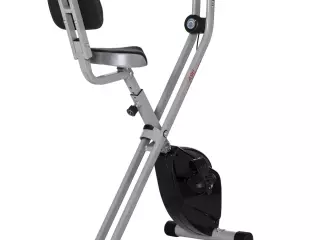 Bicicleta Estática Plegable con Respaldo 8 Niveles de Resistencia Volante Pantalla LCD Pulsómetro y Sillín Ajustable rojo/negro
