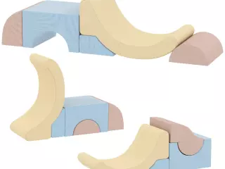 Set 5 Construcciones Blandas para Niños 1,5-8 Años, en Tela Efecto Terciopelo y Esponja, Multicolor