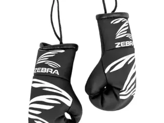 ADORNO MINI GUANTES NEGROS ZEBRA LLAVERO