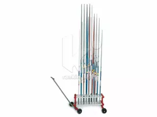 SOPORTE CON RUEDAS, PARA JABALINAS. POLANIK. ACERO.CAPACIDAD 18 UDS.