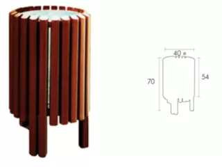 Papelera exterior mobiliario urbano Urna metálica para exterior