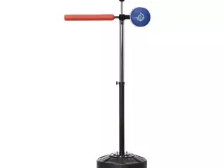 Pera de Boxeo de Pie Bola de Velocidad y Barra Giratoria Altura Ajustable y Base Rellenable 80,5x48x163-205cm Negro Rojo