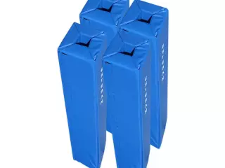 Set de 4 protecciones reglamentarias para portería de rugby. Dimensiones: interiores: Ø100×200 cm Exteriores: 30x30x200 cm.