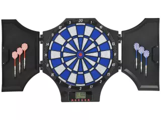 SPORTNOW Diana Electrónica Plegable con 31 Juegos para 8 Jugadores con 6 Dardos y 6 Puntas de Repuesto Pantalla LCD 83x45cm Negro