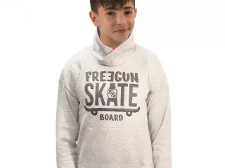 SUDADERA SOFTEE SKATE INFANTIL - GRIS VIGORE, 12 AÑOS#