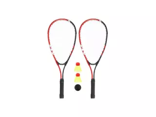 Set de Crossminton – 2 Raquetas de Aluminio, 2 Plumas y Pelota, Juego Familiar al Aire Libre