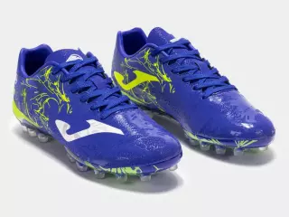 Botas fútbol Supercopa 24 césped artificial AG royal amarillo flúor