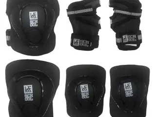 SET PROTECCIONES JUNIOR KRF SCHOOL NEGRO PATINES MONOPATINES