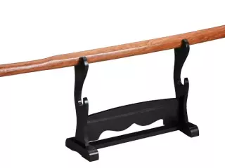 SOPORTE HORIZONTAL PARA 2 ESPADAS NEGRO