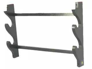 SOPORTE DE PARED PARA 2 ESPADAS NEGRO