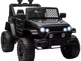 Coche eléctrico 4x4 para niños 12V con control remoto, luces y claxon - 3-6 años - negro