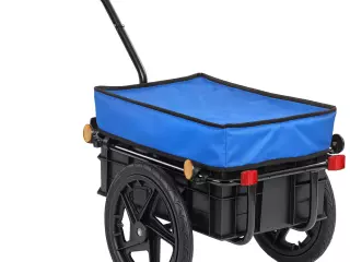 Remolque de Bicicleta 40 kg Cubierta de Tela Oxford con Reflectores y Marco de Acero 144x59x80 cm Azul