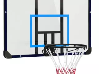 Canasta de Baloncesto de Pared Aro de Baloncesto para Exterior 113x61x73 cm Azul y Negro