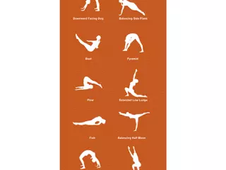 Colchoneta yoga 180x60x0.5cm NARANJA  esterilla