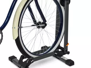 Aparcamiento para Bicicleta Plegable y Portátil con Almohadillas Protectoras en la Base Apto para Rueda Inferior a 5,5 cm de Ancho 39x35x45,5 cm Negro