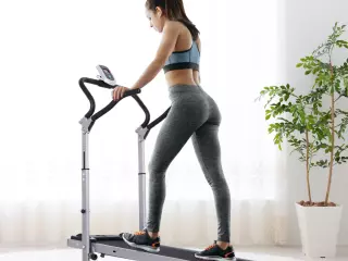 Cinta de Andar Manual Caminadora Plegable Portátil Pantalla LCD 3 Ángulos Reclinables Carga 150kg