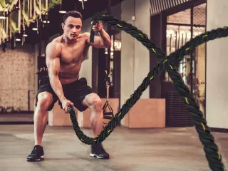 Cuerda de Batalla Battle Rope para Ejercicio y Formación de Fitness y Crossfit ?38mm Longitud 9m Material Poliéster Ultra Resistente
