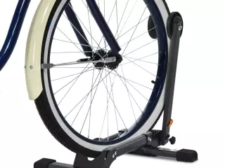 Soporte Suelo para Bicicletas Plegable Portátil Aparcamiento de Rueda para Garaje Vehículo Carretera 39x35x45,5 cm Negro