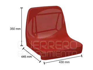 ASIENTO CON RESPALDO ALTO GRADA