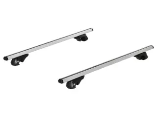 Barras de Techo Universales para Vehículos Bacas Portaequipajes Coche Automóvil con 135 cm Rieles de Aluminio y Cerradura Carga 75 kg Plata