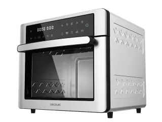 Horno Freidora de Aire Caliente Bake&amp;Fry Touch. 14-25-30 Litros, Convección, Pantalla Táctil (25 L, Acero)