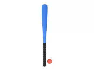 BATE BEISBOL FOAM CON PELOTA - AZUL,
