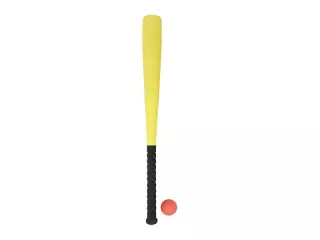 BATE BEISBOL FOAM CON PELOTA -  AMARILLO